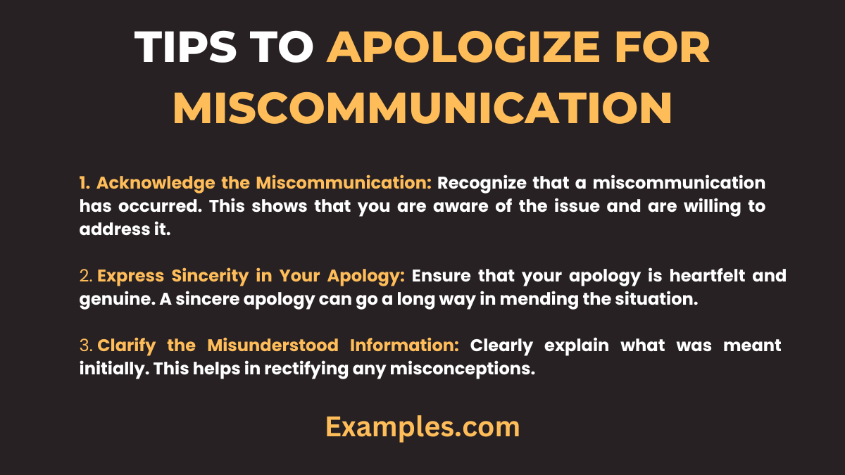Tips to Apologize for Miscommunication