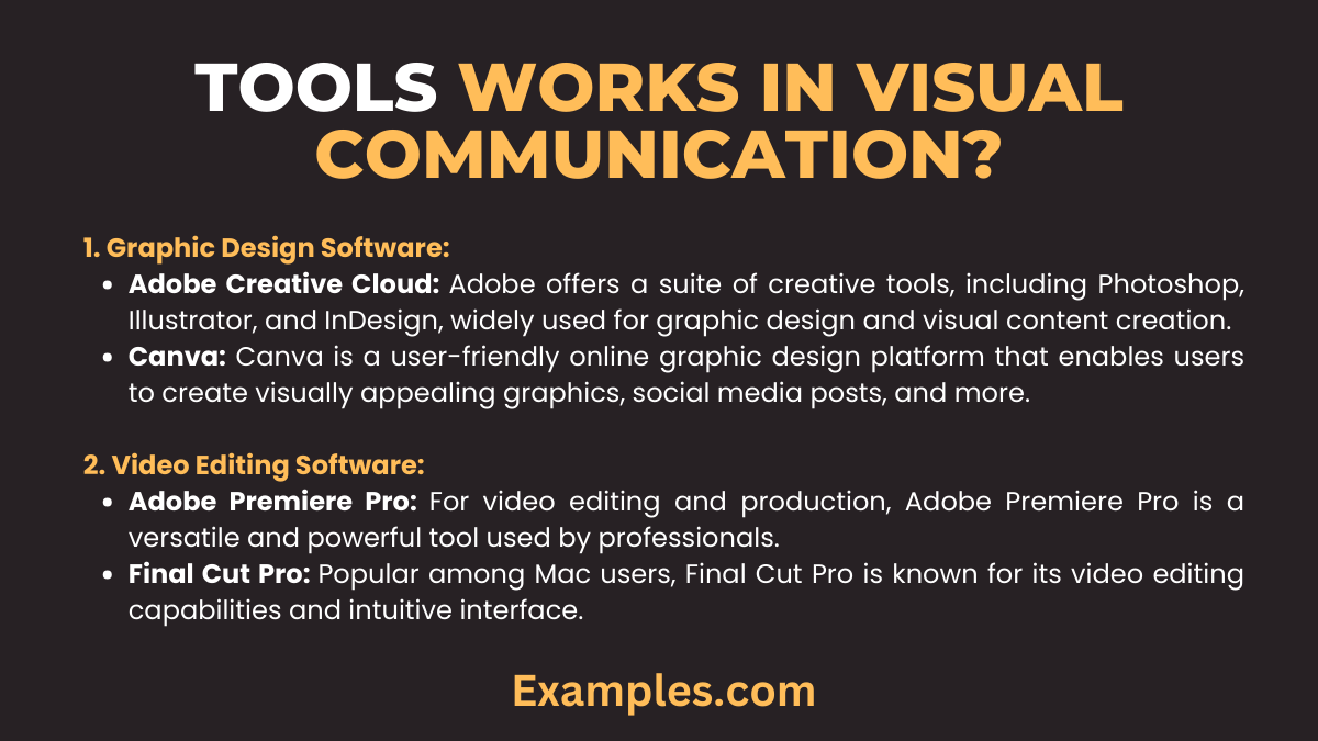 tool works in visual communication