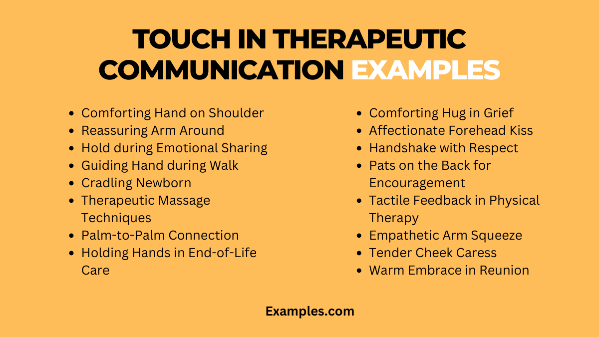touch in therapeutic communication examples
