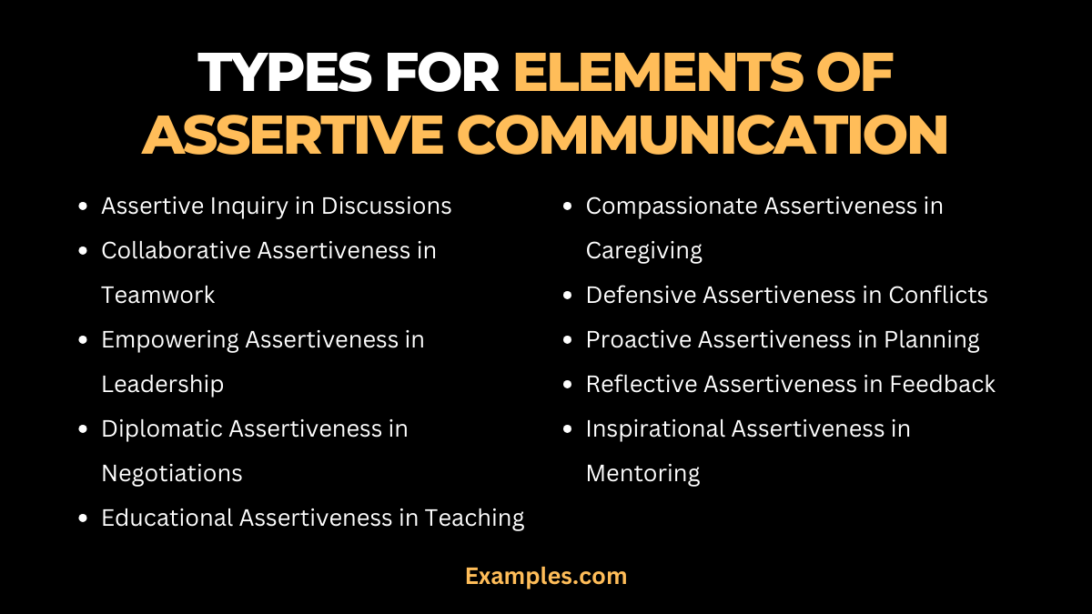 Elements of Assertive Communication: Examples, PDF