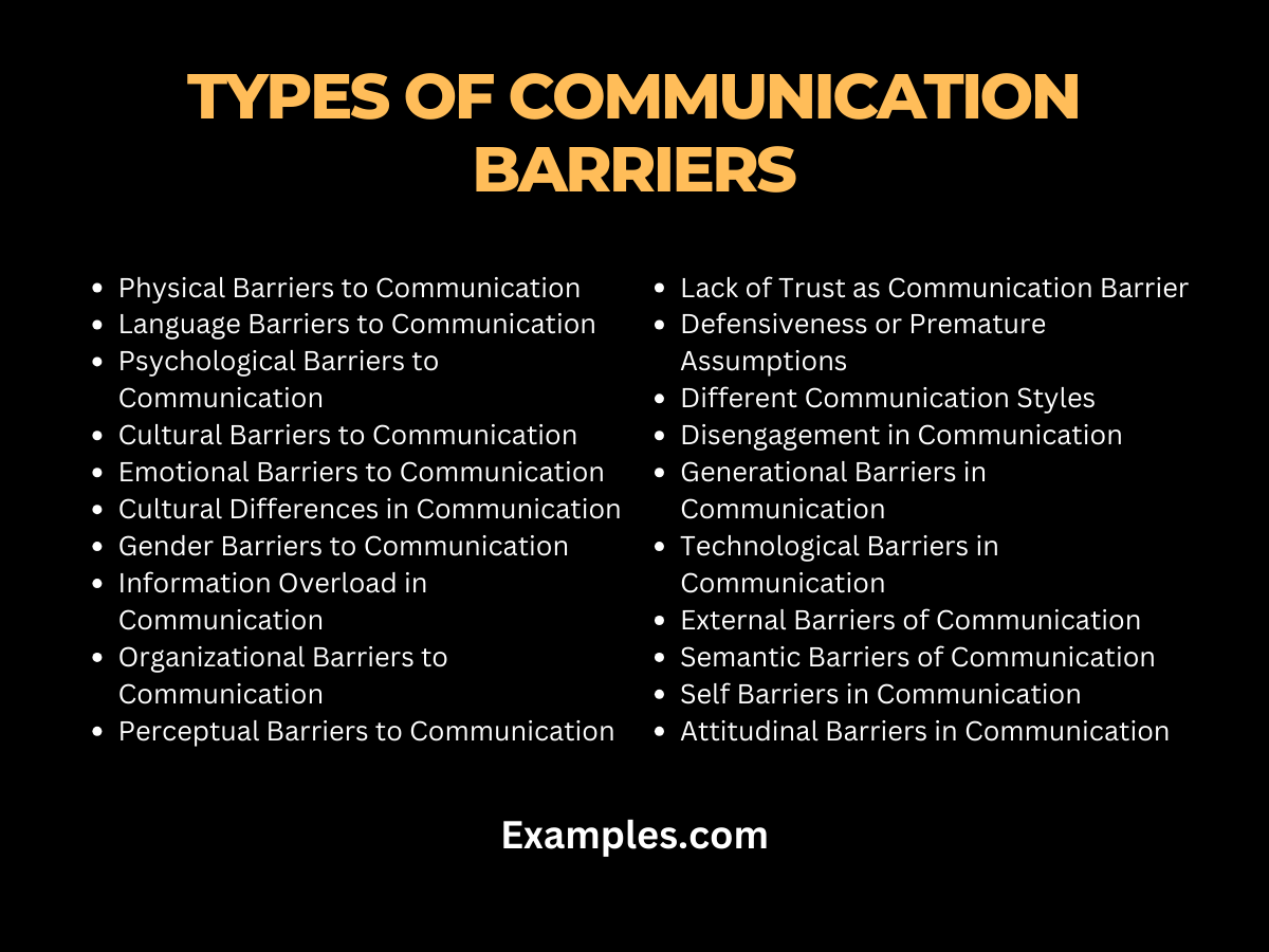 Types of Communication Barriers Examples, Types, PDF