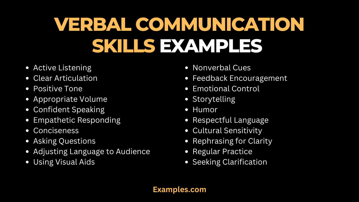 verbal communication skills examples