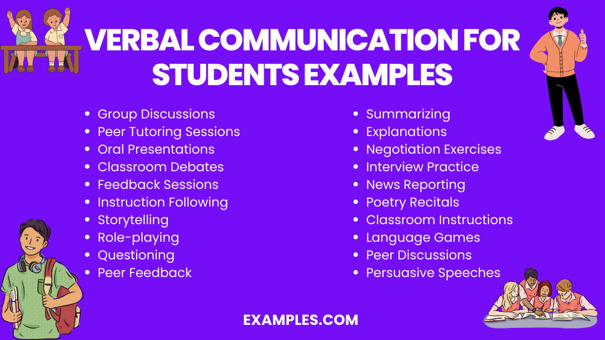 verbal communication for students examples
