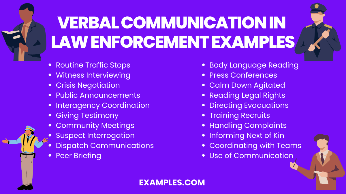 verbal communication in law enforcement exampl