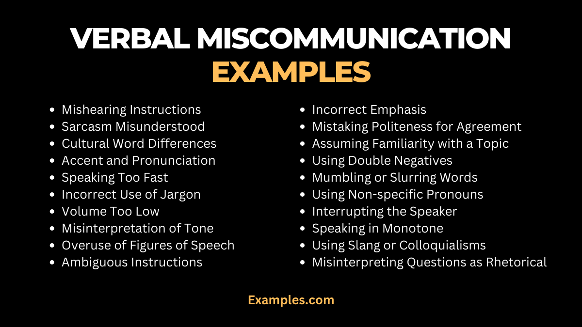 verbal miscommunication example
