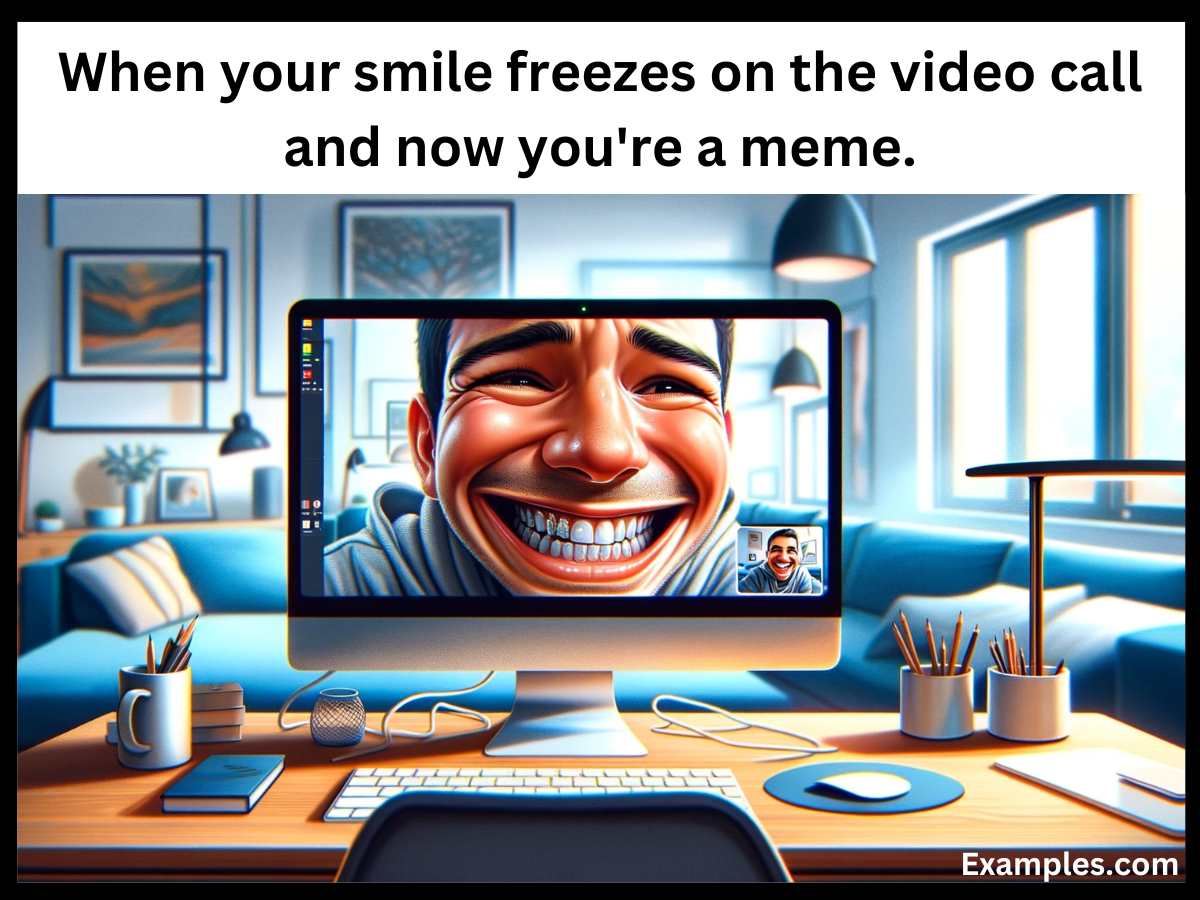 video call freeze meme