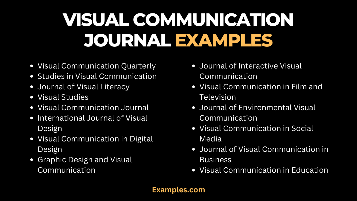 visual communication journal example