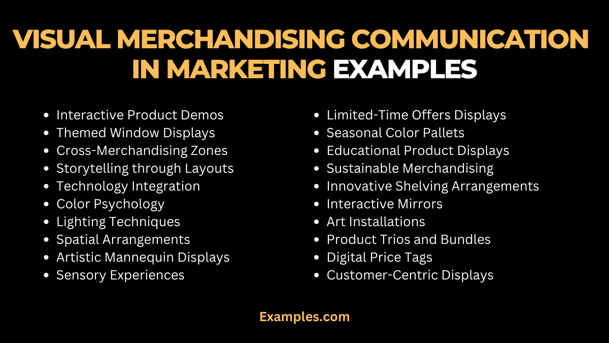 visual merchandising communication in marketing examples