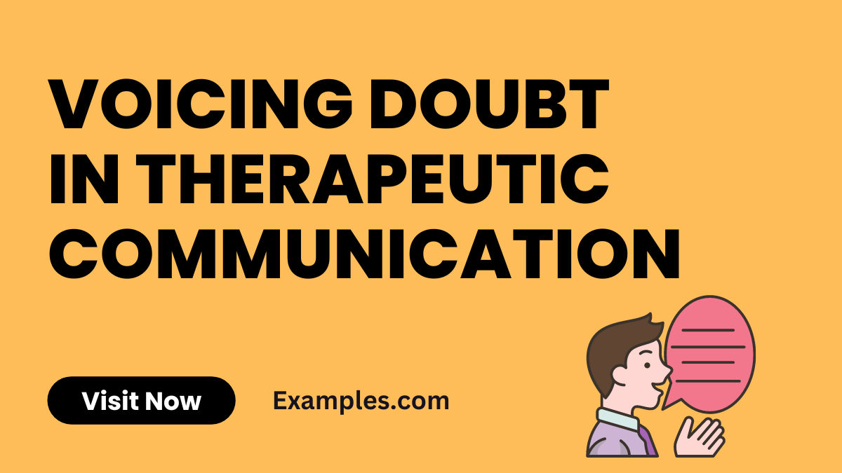 Voicing Doubt in Therapeutic Communication