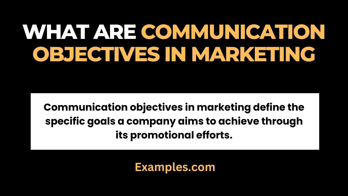 what are communication objectives in marketing