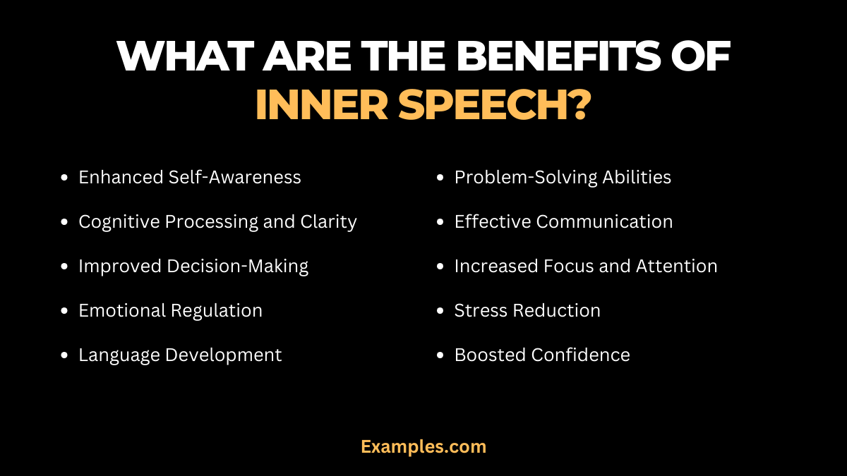 what are the benefits of inner speech