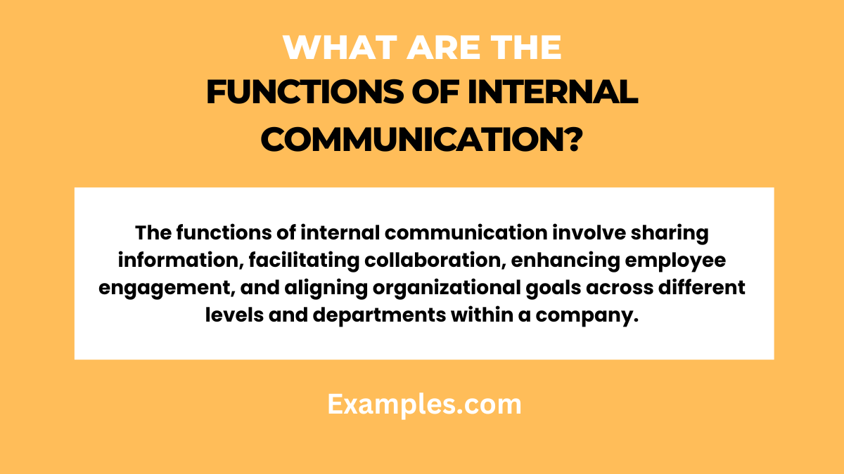 what are the functions of internal communication
