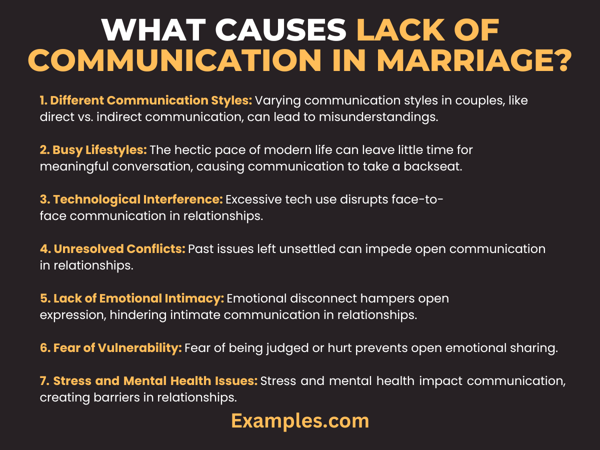 What Causes Lack of Communication in Marriage