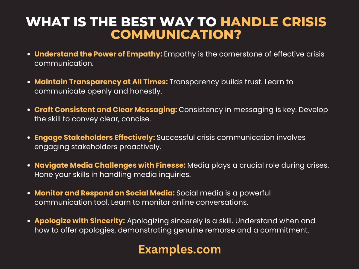 what is the best way to handle crisis communication