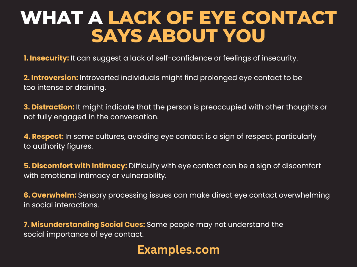 what a lack of eye contact says about you