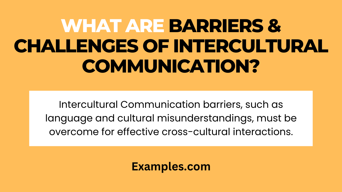 Barries & Challenges of Intercultural Communication Examples, PDF