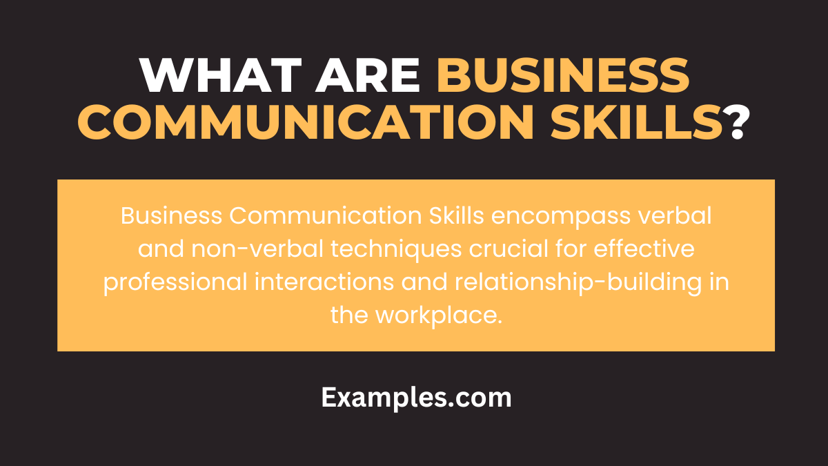 what are business communication skills