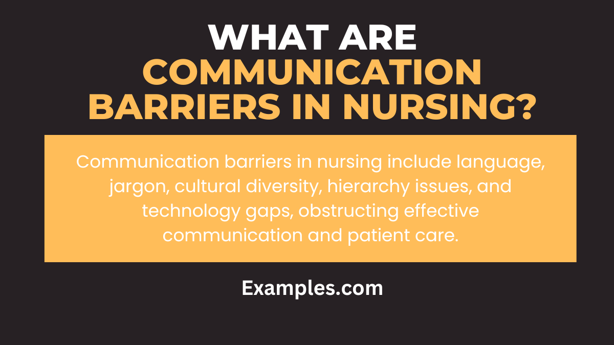what are communication barriers in nursing 1
