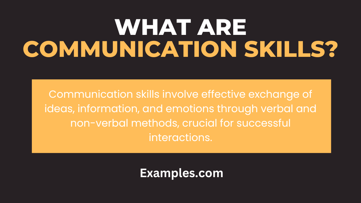 what are communication skills definition