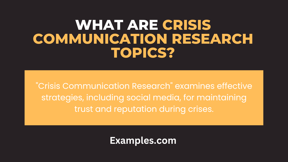 what are crisis communication research topics