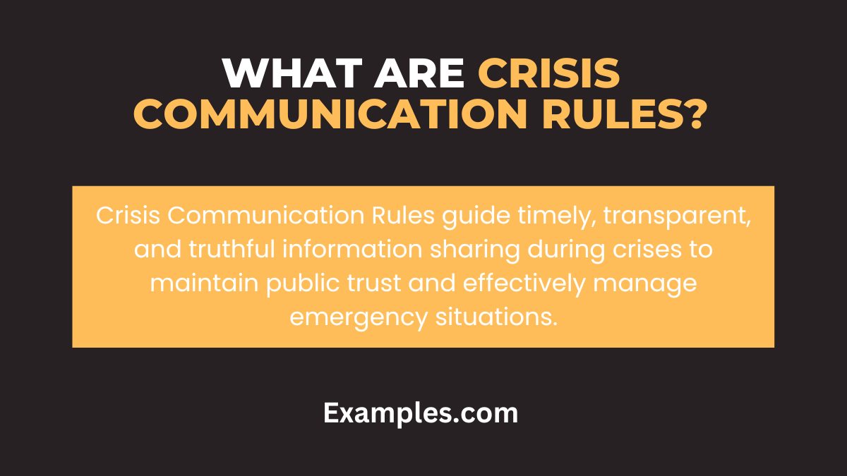 what are crisis communication rules