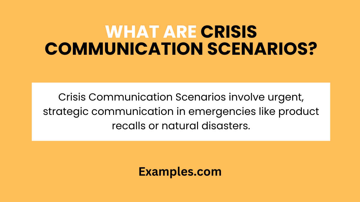 what are crisis communication scenarios