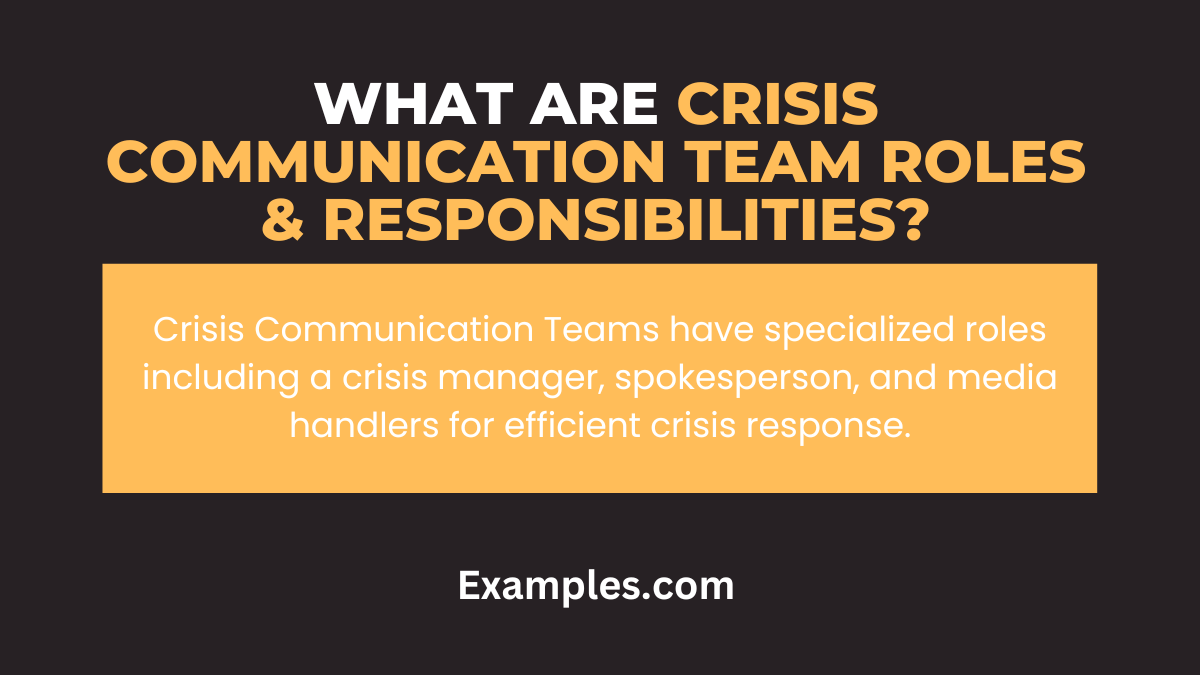 what are crisis communication team roles responsibilities