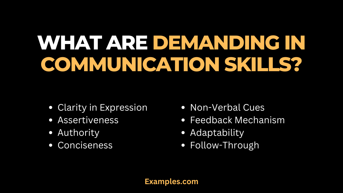 what are demanding in communication skills