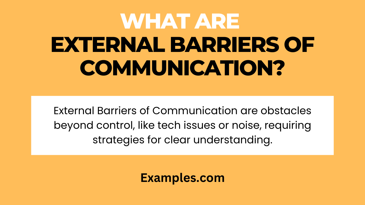 what are external barriers of communications