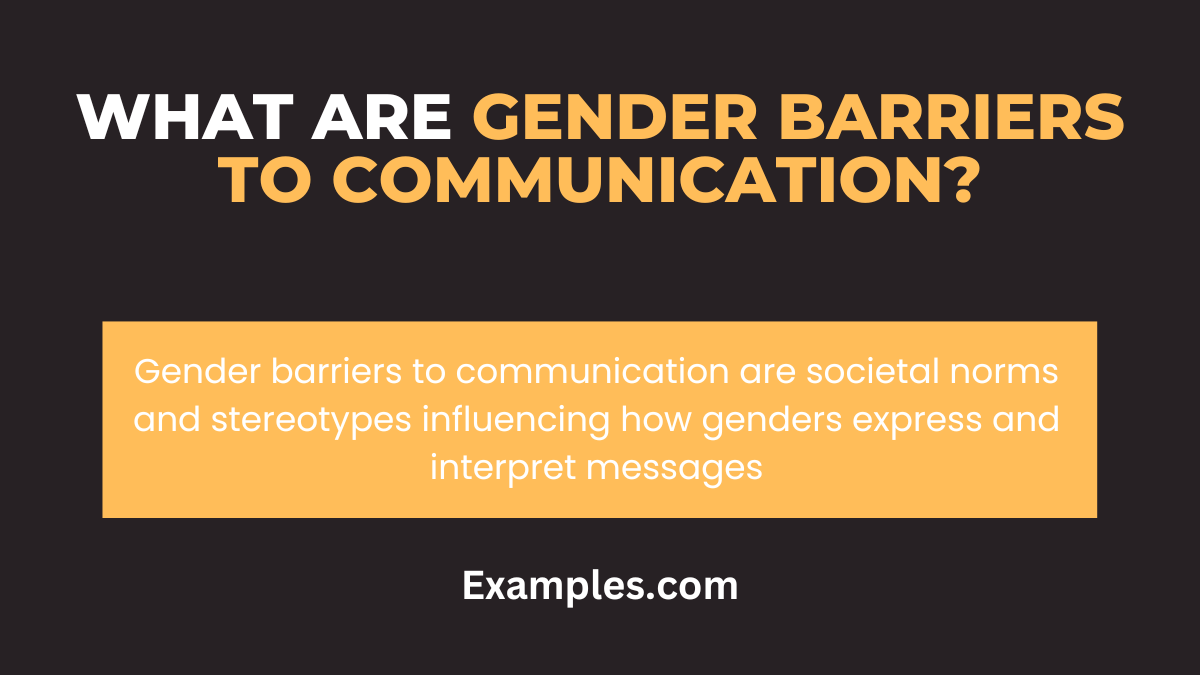 what are gender barriers to communication