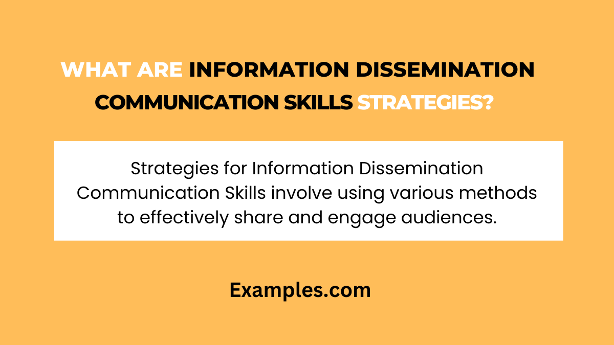 Information Dissemination Communication Skills -19+ Examples, How to ...