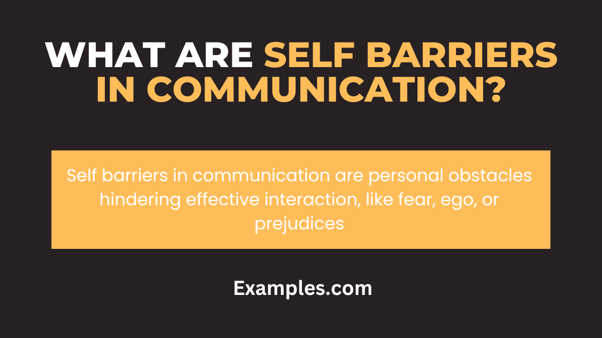 what are self barriers in communication
