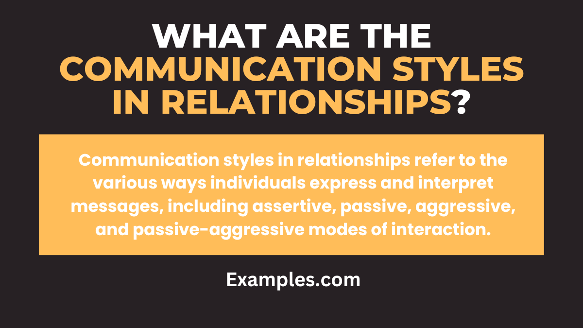 what are the communication styles in relationships