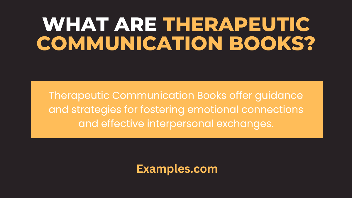 what are therapeutic communication books