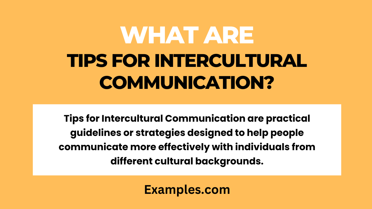 what are tips for intercultural communication