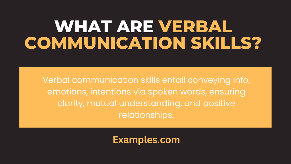 what are verbal communication skills