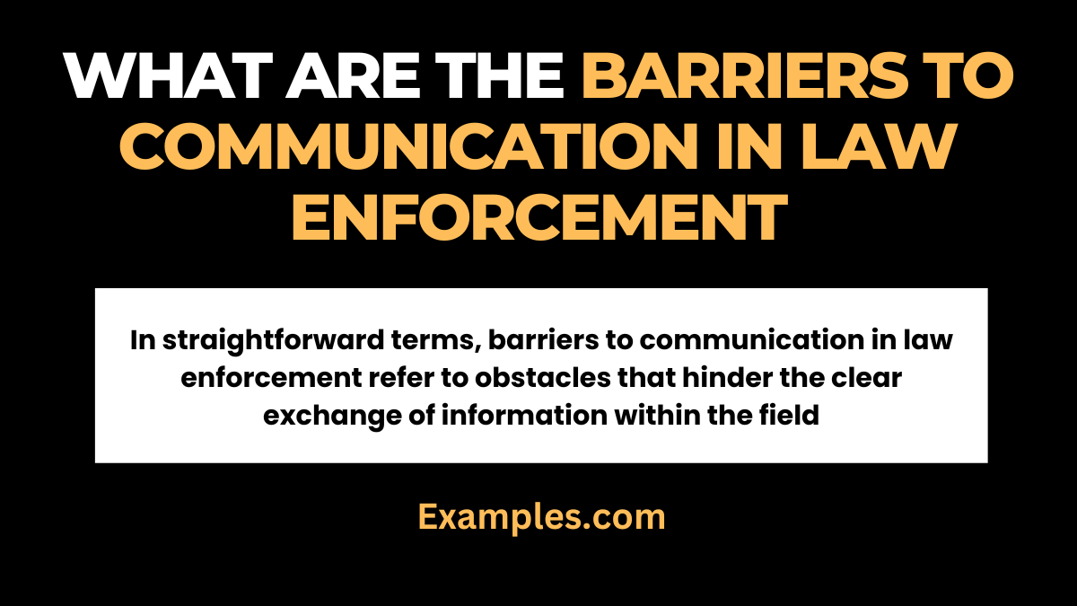 Barriers to Communication in Law Enforcement 14+ Examples