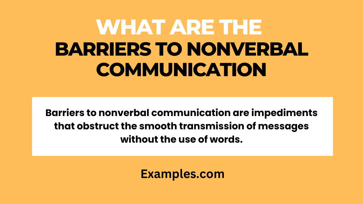 Barriers to Nonverbal Communication 14+ Examples