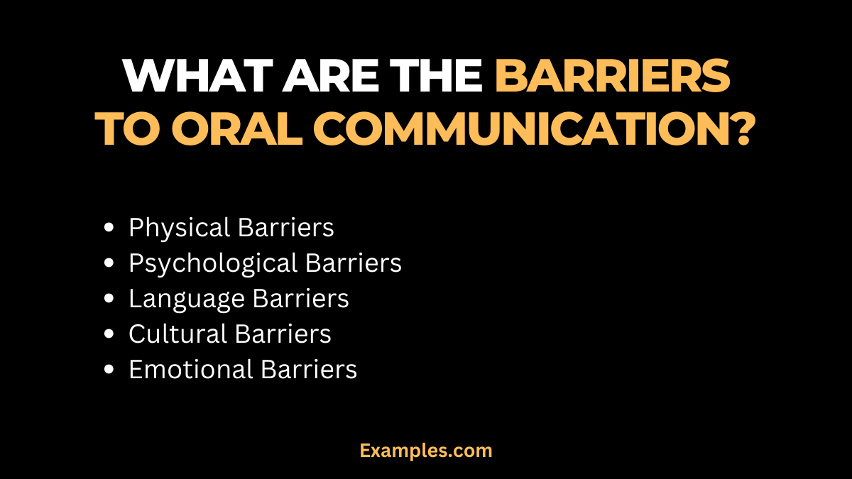 what are the barriers to oral communication