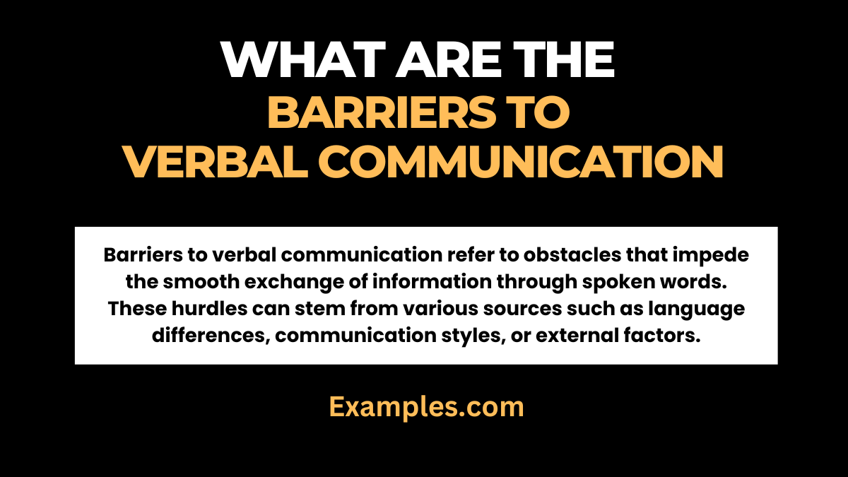 what are the barriers to verbal communication