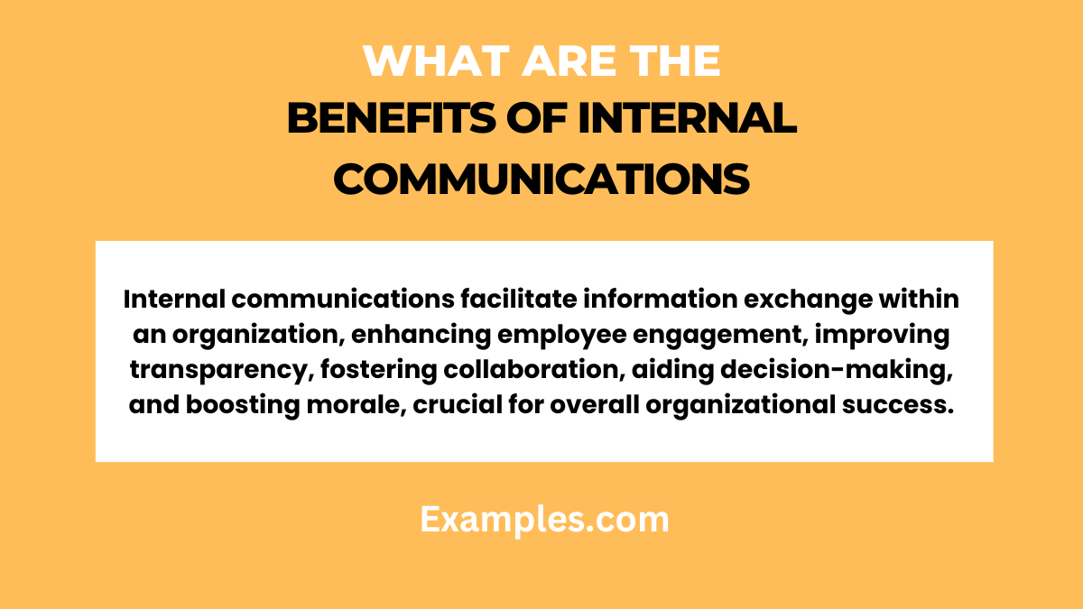 what are the benefits of internal communications