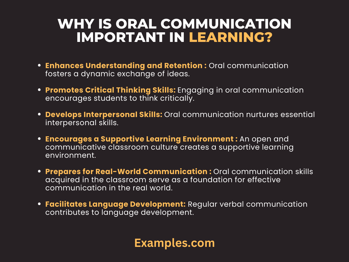what are the characteristics of good oral communication 4