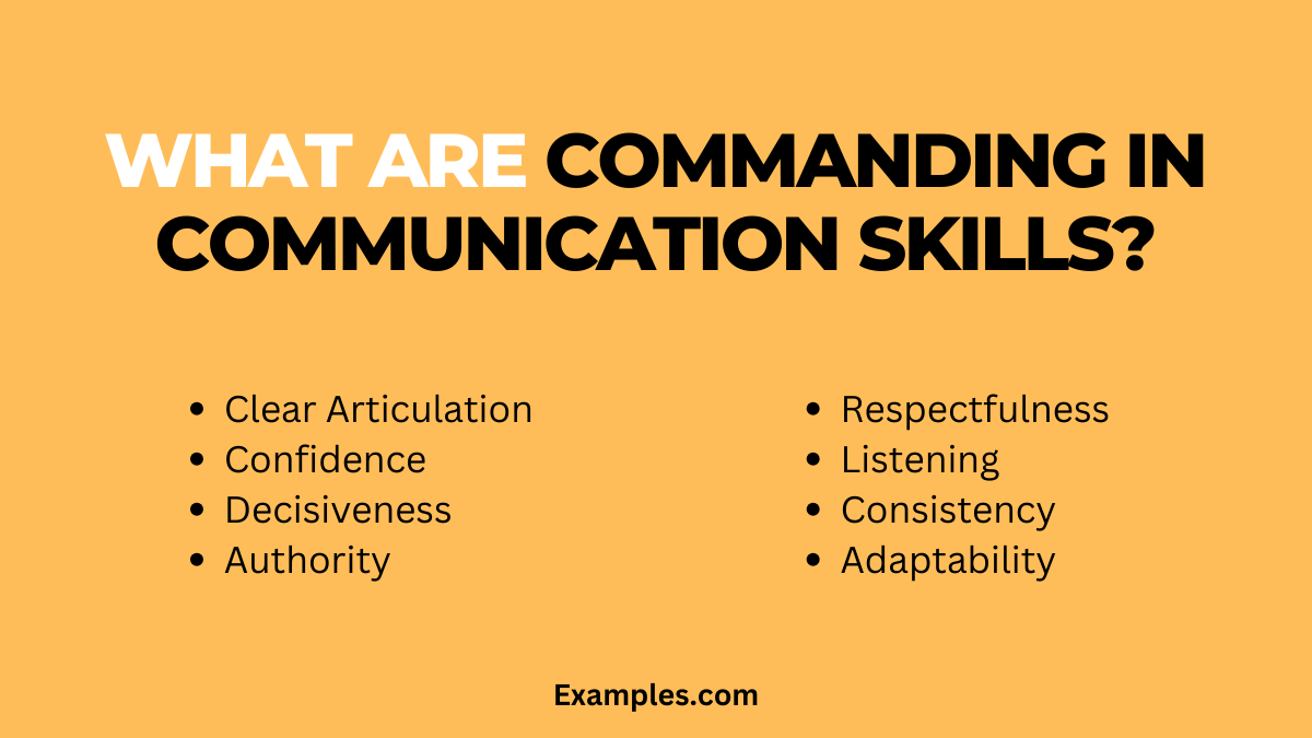 what are the commanding communication skills