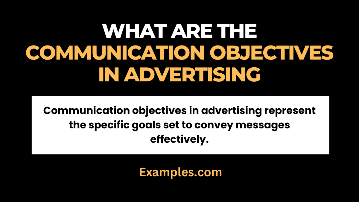 what are the communication objectives in advertising