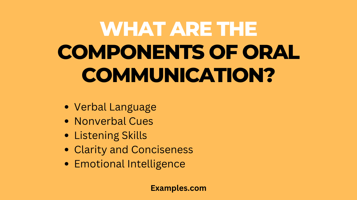Components of Oral Communication Examples, How to Describe