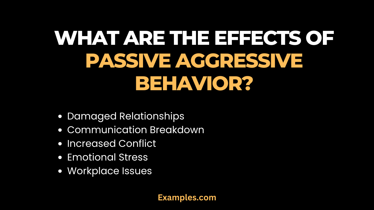 Passive Aggressive Behavior Examples Effects Tips Pdf