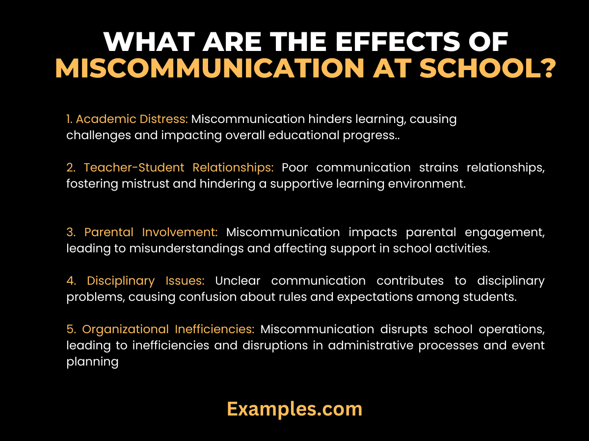what are the effects of miscommunication at school