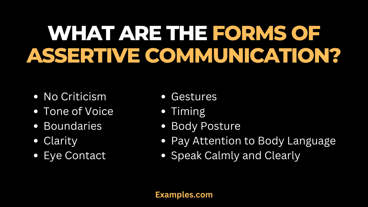What are the Forms of Assertive Communication