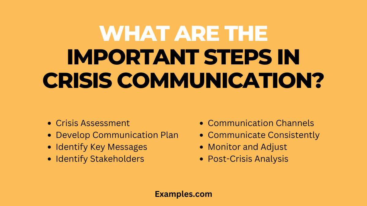 what are the important steps in crisis communication