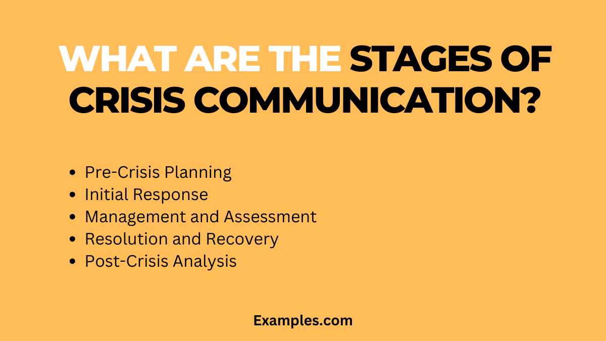 what are the stages of crisis communication